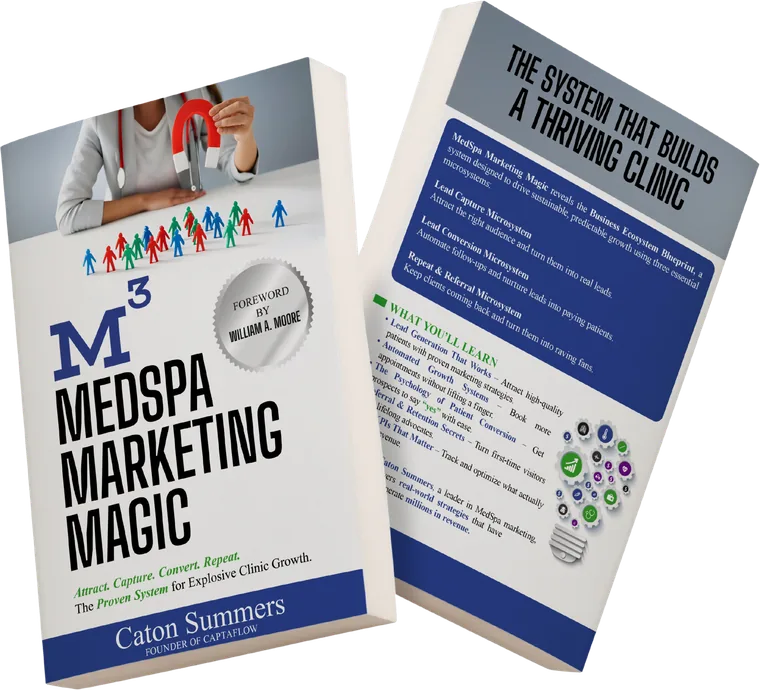 M-Cubed: MedSpa Marketing Magic, front and back cover